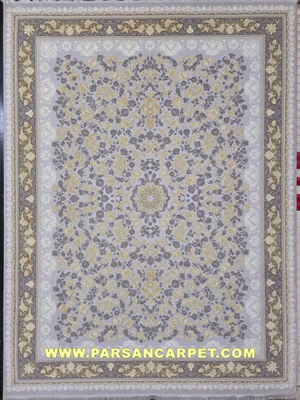 فروش مستقیم فرش 1200 شانه گل برجسته کد 1216 نقره ای