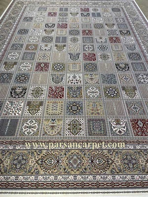 خرید آنلاین فرش 1200 شانه طرح خشتی نگین