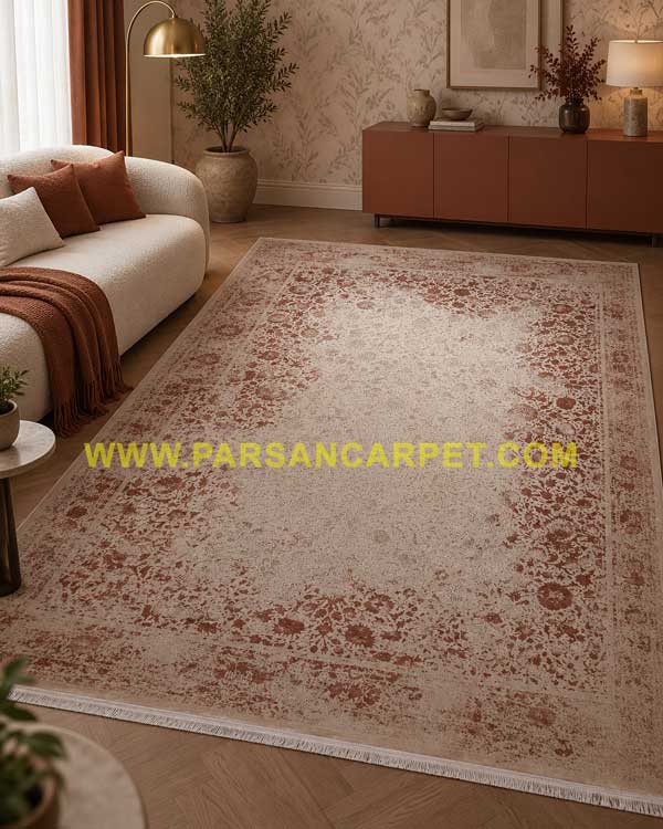 فرش 1200 شانه پتینه لایت کد 6068 بژ روشن