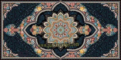 پشتی فرش طرح باغ معلق 1200 شانه