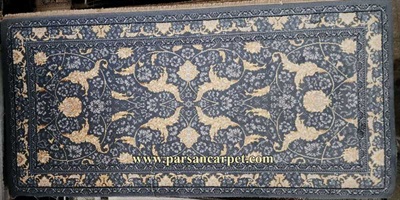 فروش پشتی فرش دودی طرح سوین