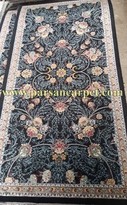 فروش عمده پشتی فرش ماشینی ارزان سرمه ای