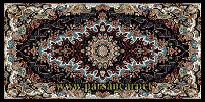 پشتی فرش خانگی طرح ملورین