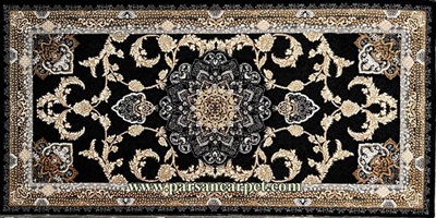 پشتی فرش 1000 شانه طرح سروناز طلاکوب