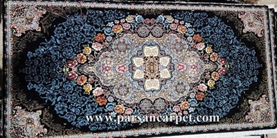 فروش پشتی فرش ماشینی 1200 شانه سرمه ای