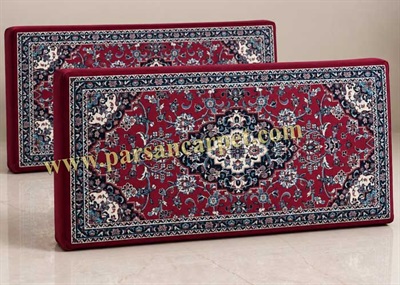 پشتی فرش ماشینی 700 شانه لاکی طرح کاشان