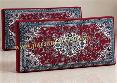 پشتی فرش دیواری سنتی لاکی قرمز  | تولیدی کاشان