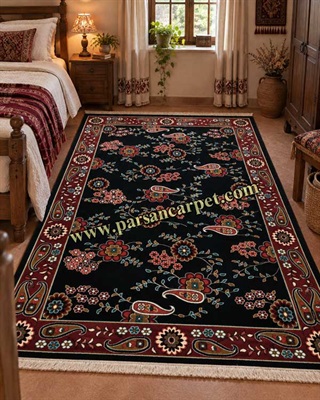 گبه ماشینی سنتی طرح بته جقه | فروش مستقیم از تولیدی