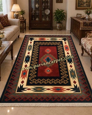 فروش عمده گبه ماشینی با طرح‌ سنتی لاکی کد 825