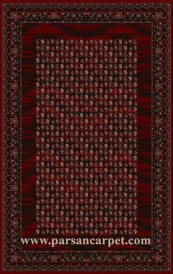 گبه ماشینی 400 شانه سنتی قرمز روناسی ترکمن