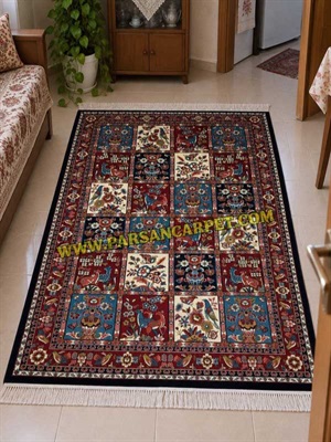 گبه ماشینی سنتی 350 شانه طرح خشتی