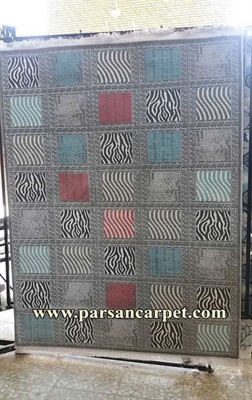 قیمت گلیم فرش ماشینی مدرن طوسی کد 613