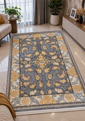 گلیم فرش طرح کلاسیک مدرن طلاکوب کد 119