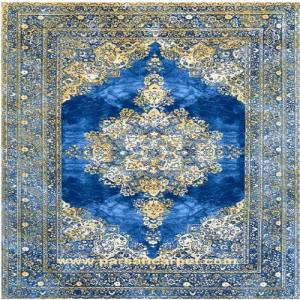 جدیدترین فرش 1200 شانه آبی کاربنی اکریلیک