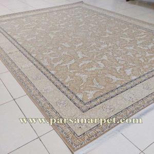 فرش 1200 شانه مدل نورا نسکافه ای برجسته