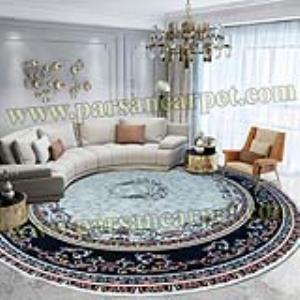 فرش گرد 5در5 مدل ورساچه