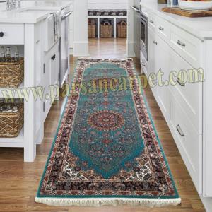 فرش آبی فیروزه ای کاشان