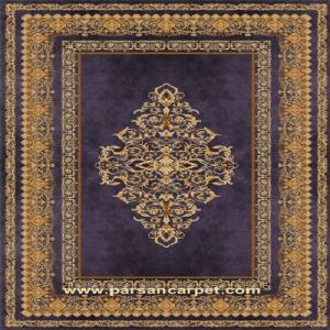 فرش اکریلیک چاپی 1200 شانه تیره زغالی