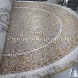 فرش گرد 1200 شانه طلاکوب برجسته