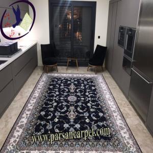 فرش سورمه ای طرح افشان