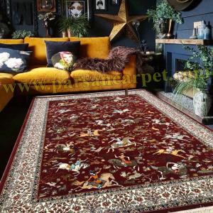 فرش ماشینی مدل شکارگاه