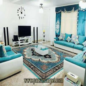 فرش طرح آرشیدا آبی