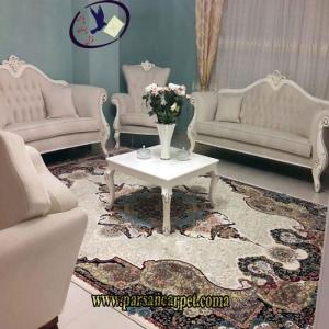 فرش کرم رنگ طرح اعجاز
