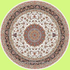 فرشینه دایره ای طرح فرش نایین