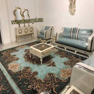 فرش طرح شهرزاد 700 شانه آبی