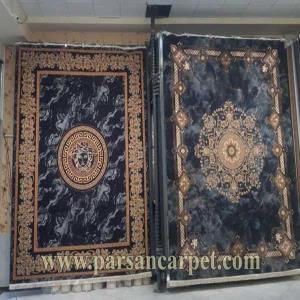 فرش ماشینی سرمه ای مدرن