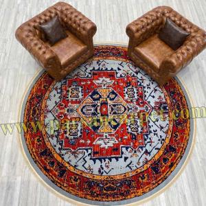 فرش ماشینی سنتی گرد