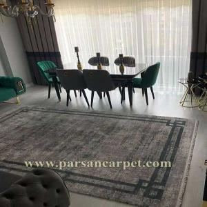 فرش هفتصد شانه کاشان مدرن وینتیج ساده