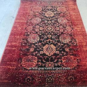 فرش قرمز روناسی کهنه نما پتینه