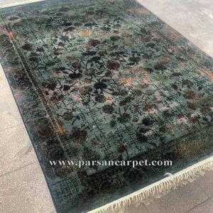 فرش پتینه 12 متری آبی