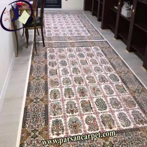 فرش کرم رنگ خشتی