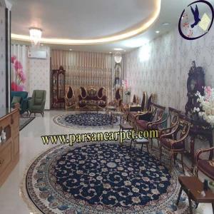 فرش گرد طرح افشان 1200 شانه