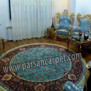 فرش گرد طرح گلفرنگ