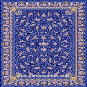 فرش 1200 شانه اکرولیک آبی کاربنی افشان چاپی