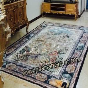 فرش 1200 شانه طرح شکارگاه