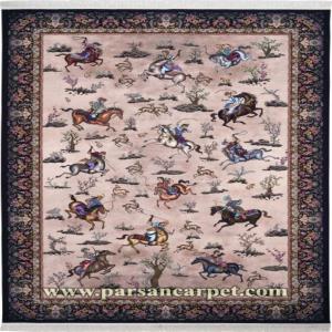 فرش 1200 شانه طرح شکارگاه لایت