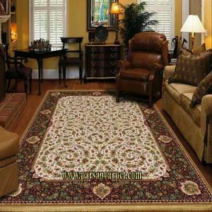 فرش طرح گلفرنگ کرم 1200 شانه