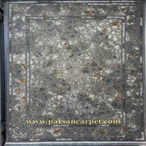فرش طوسی فیلی کهنه نما افشان کد 2404