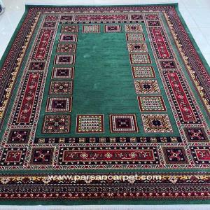 فرش 700 شانه اکریلیک سبز کله غازی