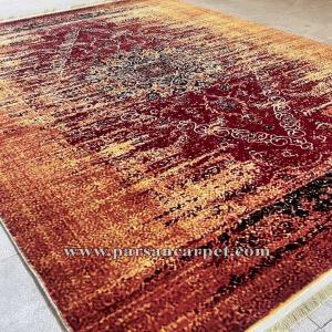 فرش 700 شانه سنتی طرح پتینه قرمز روناسی