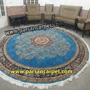 فرش گرد 700 شانه آبی