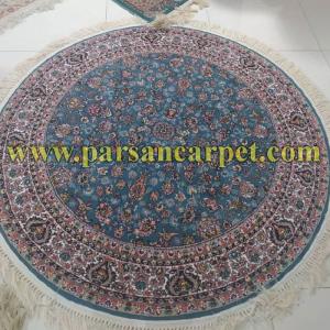 فرش گرد افشان آبی