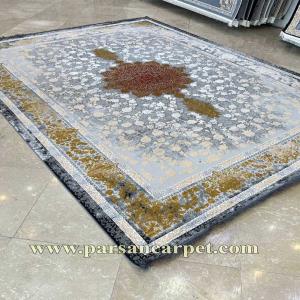 فرش 1200 شانه هایبالک نقره ای طلاکوب