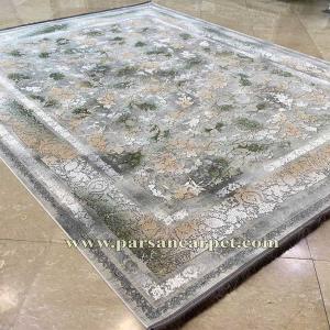 فرش پتینه طوسی جدید کاشان