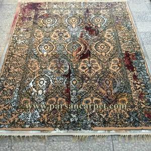 فرش 700 شانه بژ سنتی وینتیج کهنه نما