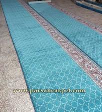قیمت فرش مسجدی آبی رنگ با طرح تشریفات در شیراز